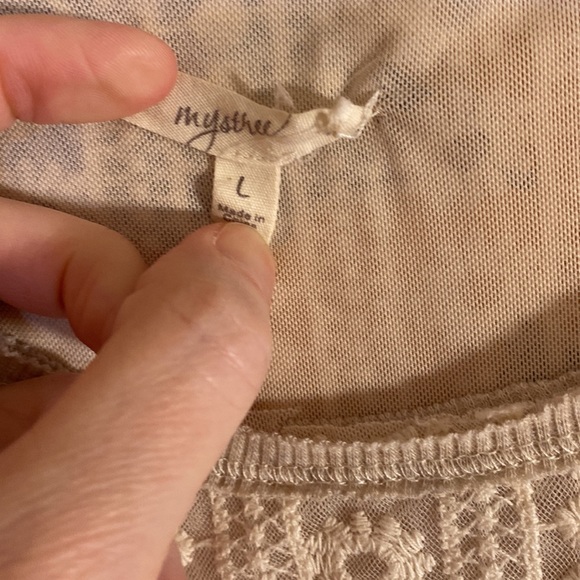 MYSTREE sleeveless lace dress size L - Picture 2 of 6